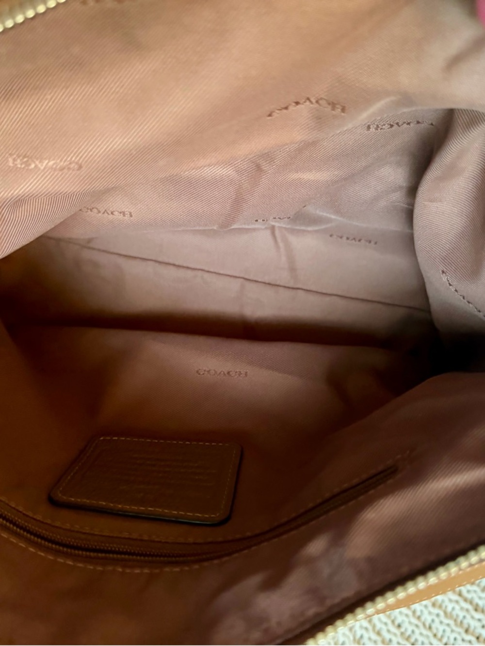 Coach Prairie Satchel Brown Pebbled Leather Crossbody Bag 34340 - Picture 13 of 15